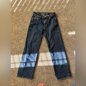 American Eagle Outfitters Women's Dark Blue stovepipe jeans